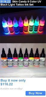 tattoo inks skin candy 8 color uv black light tattoo ink set buy it now only 116 22 ink tattoo tattoo ink sets light tattoo