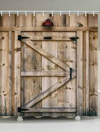 Wood Door Print Waterproof Shower Curtain Wood Doors Best Barns Cheap Shower Curtains