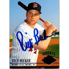 Rich Becker autographed baseball card (Minnesota Twins) 1994 Fleer Ultra  Rookie #385