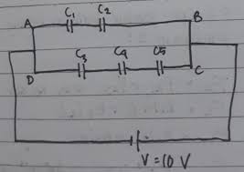 Karena resistor tersusun secara seri, maka besar kapasitor total adalah. Jika C1 C2 C3 C4 C5 5mfditanya A Kapasitas Kapasitor Penggantinyab Muatan Total Rangkaian Brainly Co Id
