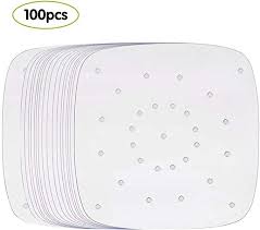 Amazon Com Air Fryer Parchment Paper Set Of 100 7 5 Inch Square Air Fryer Parchment Liner Bamboo Steamer Paper Perforated P In 2020 Air Fryer Fryer Nuwave Air Fryer