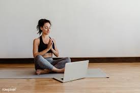 Check spelling or type a new query. Download Premium Image Of Active Woman Learning A Yoga Online Via A Laptop Online Yoga Yoga Images Yoga Lessons
