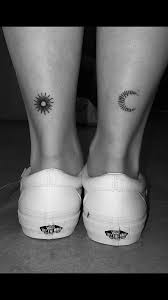 Sun And Moon Tattoo Sun Tattoos Matching Friend Tattoos Moon Sun Tattoo