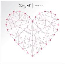 Colorful Happy Layout Colorful Happy Heart Layout Fadenbilder Herz Vorlage Selber Machen Ideen