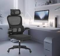 Cadeira de escritório, design ergonômico com suporte lombar independente,  malha respirável e encosto de cabeça ajustável (Preto) : Amazon.com.br: Casa