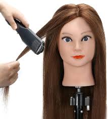 SILKY Cabeza de maniquí de cabello 100% humano real con 9 herramientas y  abrazadera, cabeza de maniquí de entrenamiento de peluquería y cabeza de  muñeca de cosmotología para peluquería y trenza, : Belleza y Cuidado  Personal