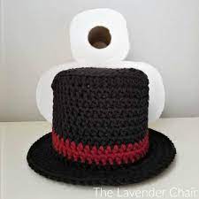 Snowman Top Hat Toilet Paper Roll Cover Crochet Pattern Pdf Etsy Crochet Toilet Roll Cover Crochet Patterns Crochet