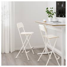 Franklin White White Bar Stool With Backrest Foldable Width 52 Cm Ikea Foldable Bar Stools Bar Stools Folding Bar Stools
