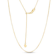 Check spelling or type a new query. Adjustable 050 Gauge Box Chain Necklace In 14k Gold 22 Zales Outlet
