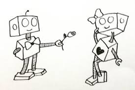 Black And White Robot Drawing The Future Of Boy And Girl Robots In Love Pen Drawing Drawing Black And White Drawings Micro Tip Pen Black And White Drawing Robot Girl Boy Tattoos