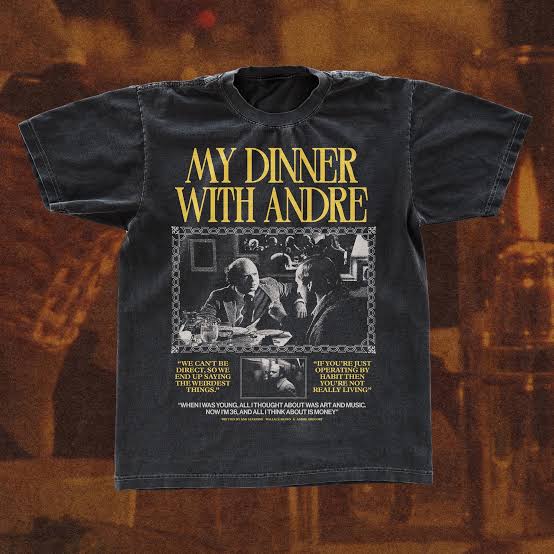 My Dinner With Andre Movie T-shirt, 1981 Wallace Shawn Shirt, Black Classic  Tee Gildan 5000, Streetwear, Janus Film - Etsy