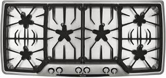 For a kitchen setup with sizzle, deciding between gas and electric is only the first hurdle. Thermador Sgsx456cs 45 Inch Gas Cooktop With 6 Star Burners 2 W Extralow Simmer Settings 2 X 15 000 Btu Power Burners Electronic Re Ignition Continuous Grates Ergonomic Control Panel Stainless Steel