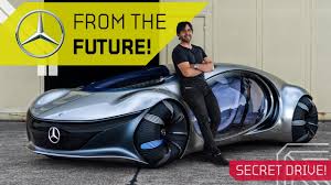 Driving The Future Mercedes With No Steering Wheel Vision Avtr Review Youtube