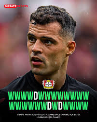 Granit Xhaka still hasn't lost a game since joining Bayer Leverkusen 🤯