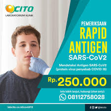 Swab antigen test home care. Rapid Antigen Covid 19 Laboratorium Klinik Cito