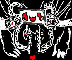 Photoshop flowey (also known as omega flowey by fans), is the entity created when flowey absorbs the six human souls at the end of a neutral route. Omega Flowey But With Chara S Face On The Tv Drawception