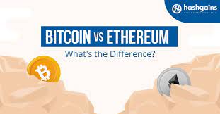 Go For The Best Differences Between Bitcoin Ethereum From Hashgains Hashgains Btc Cryptocurrency Bitcoin Cryptocurrency Comparison