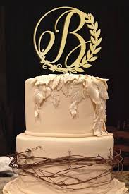 Elegant Wedding Cake Topper Custom Monogram Cake Topper Initial Letter Wedding Cake Wedding Cake With Initials Rustic Cake Toppers Gold Cake Topper Wedding