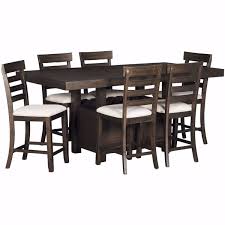Traditional brown counter height 9 piece dining room square table chairs set an5. Colorado 7 Piece Counter Height Dining Set Dco100 24 Dco100ctbl Afw Com