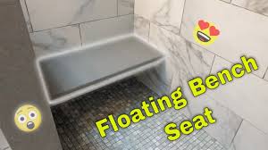 Continuing the tile from your shower walls onto your shower bench is a great option, and fairly affordable if you have a reasonably priced main tile (like our subway tiles).whether you want a full shower bench or a floating shower bench, using the same tile that you have in your shower can be a great option. Floating Shower Bench Seat How It Is Done Youtube