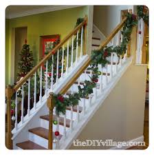 Rustic modern christmas tree decorations: Christmas Banister Garland The Diy Village