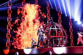 The broadcast quickly panned back to the hosts (image: Iceland Hatari Have Reached The Limit Of The Ebu S Tolerance Eurovoix