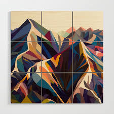This diy wall decor project is easy, quick, cheap and oh so lovely. Mountains Original Wood Wall Art By Margo Ku Society6