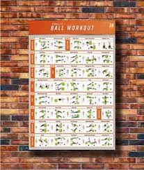 Details About Art Workout Stability Ball Bodybuilding Fitness Gym Chart Poster Hot Gift C3335