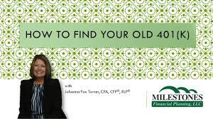 You'll need to provide them your social security number and the dates you. How To Find An Old 401k Youtube