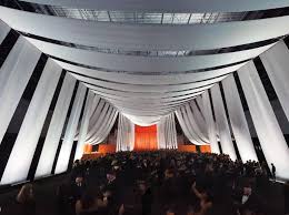 Calvin Tsao Interior Design And Sunbrella Create Grand Entrance At Hall Of Fame Grand Entrance Interior Ceiling Design Design