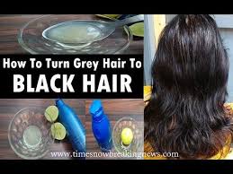 Part your hair down the middle of your head, making a part running from your forehead to the nape of your neck. Turn Your Grey White Hair To Black Naturally Magical Remedy For White Hair 100 Works Youtube Natural Gray Hair Remove Gray Hair Black And Grey Hair