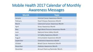 Cancers of unknown primary site. Mobile Health 2017 Calendar Of Monthly Awareness Messages Ppt Download