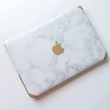 Marble And Rose Gold Macbook Air Google Search Marble Macbook Case Gold Office Accessories Macbook Covers