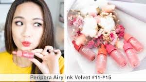 Really would recommend this one if you like soft pink. Peripera Ink Airy Velvet 11 15 Review Swatches Comparisons Youtube