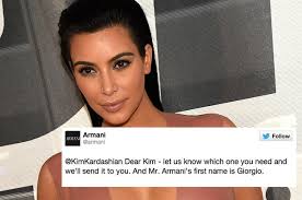 Maybe you would like to learn more about one of these? Armani Just Schooled Kim Kardashian On Twitter Over A Spelling Mistake
