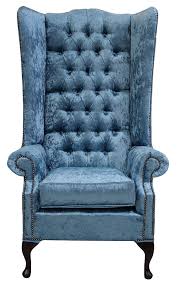 Who should purchase these chairs. Aqua Blue Velvet Chesterfield Soho High Back Wing Chair Designersofas4u