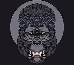 Gorilla Head Bandana Vector Illustration Angry Animal Ape Png And Vector With Transparent Background For Free Download Head Bandana Vector Illustration Illustration