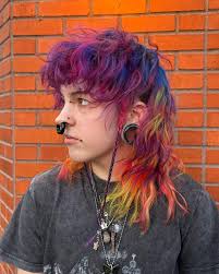 Purple to yellow gradient hair