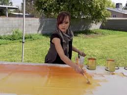 How to turn drop cloths into a pretty window treatment with a bit of paint! Turn Old Canvas Drop Cloths Into Modern Art Hgtv