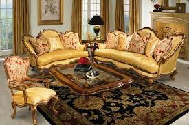 Nicolina Goldenrod Traditional Formal Antique Style Sofa Set Victorian Living Room French Country Living Room Luxury Living Room