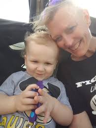 My grandson and Powder! Best buds from day one!❤️❤️