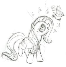Fluttershy Pony Drawing My Little Pony Drawing Sketches