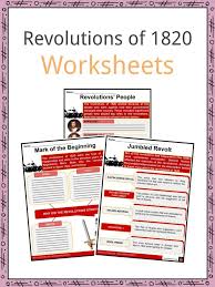 Following the revolutions, the common people began to gain more rights while the aristocracy and kings began to lose power in colonies. Revolutions Of 1820 Facts Worksheets Beginning For Kids
