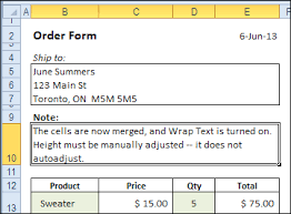 Click on the format option in the cells group on the home tab. Autofit Merged Cell Row Height Contextures Blog