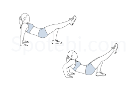 Single Leg Tricep Dips Illustrated Exercise Guide