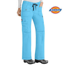 857455 Dickies Gen Flex Womens Cargo Scrubs Pant Stretch Fabric