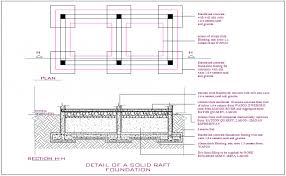 Raft Foundation Detail Dwg File Footing Foundation Rafting Foundation