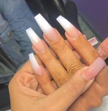 Wearing a ring that agrees with these gorgeous nails will help you look alluring. White Acrylic Nails Long Square Nails Long Square Acrylic Nails Square Nail Designs