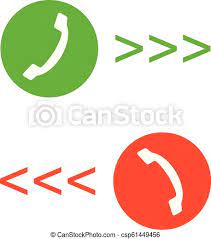 Check spelling or type a new query. Phone Call Vector Flat Icon Set With Green Call Out Or Answer Button And Red Hang Up Or Decline Button Vector Eps 10 Canstock
