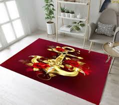 Finden und vergleichen sie rug s online. Shiny Jewelry Anchor Red Gold Roses Design Area Rugs Living Room Floor Mat Rug Ebay